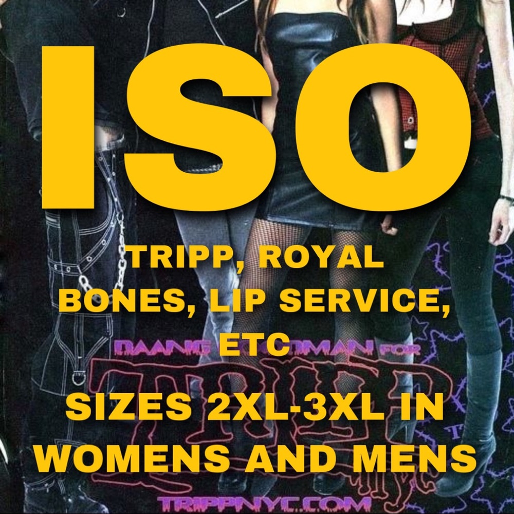 LOOKING FOR: Plus Sized 90s Mall Goth Clothing